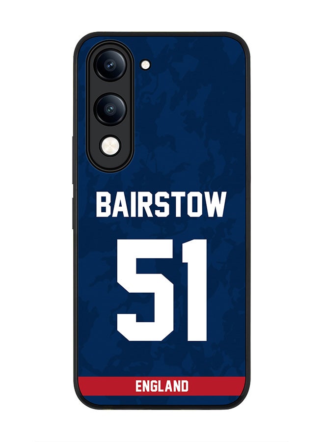For vivo Y04 / Y29t 5G Case,Slim fit Camera Protection, Shockproof Thin Phone cover  - England Jonny Bairstow, Jersey No 51